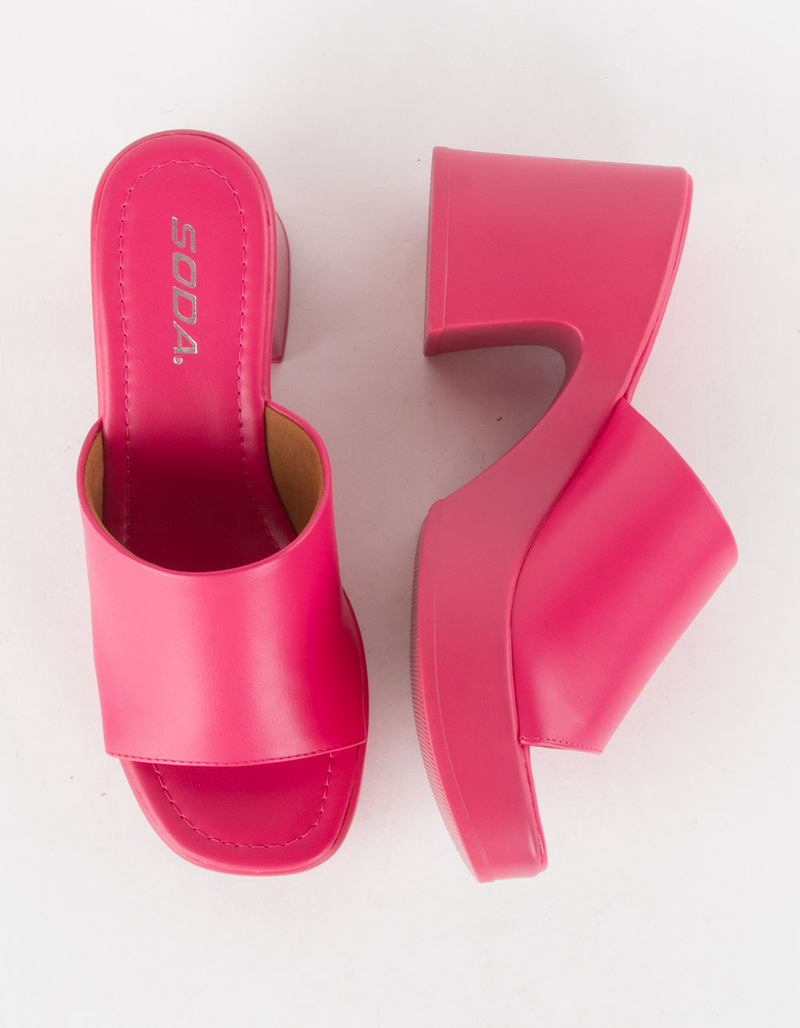 SODA Typo Womens Platform Sandals image number 4