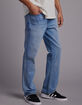 RSQ Mens Straight Medium Wash Denim Jeans image number 3