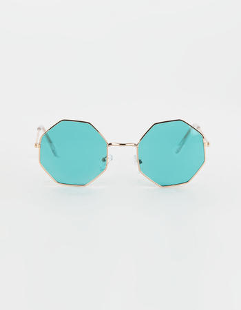 BLUE CROWN Octagon Round Sunglasses