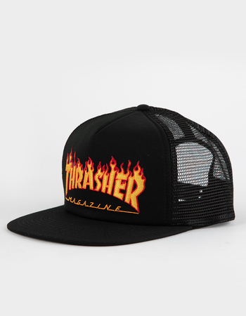THRASHER Flame Logo Trucker Hat 