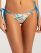 FULL TILT Skimpy Tie Side Double Strap Bikini Bottoms image number 2