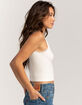 FULL TILT Seamless Lace Trim Womens Tank Top image number 3