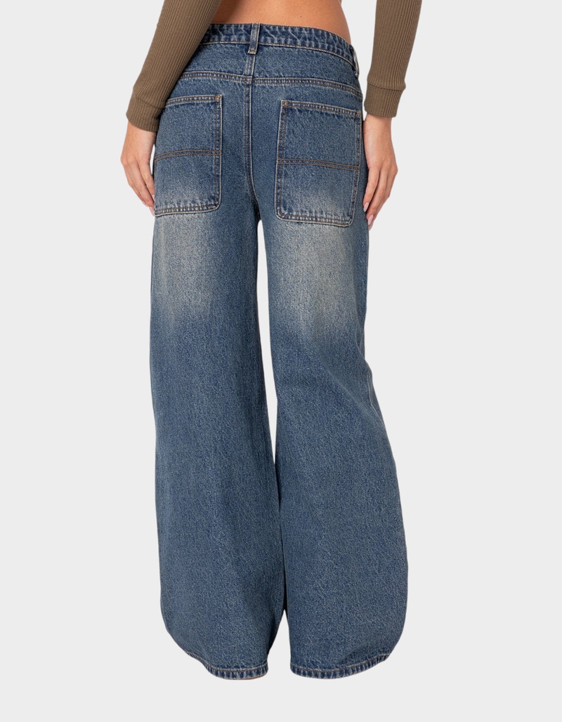 EDIKTED Super Baggy Wide Leg Jeans image number 3