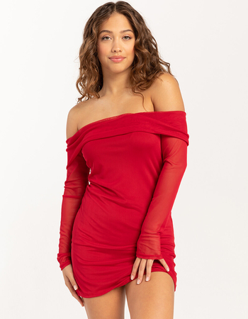RSQ Womens Off The Shoulder Bodycon Dress Alternative Image