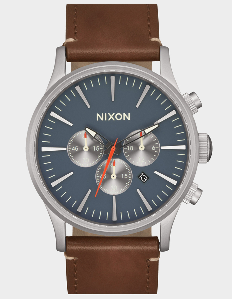 NIXON Sentry Chrono Leather Watch image number 0