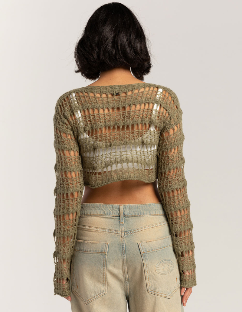 BDG Urban Outfitters Laddered Cobweb Womens Crop Sweater image number 3