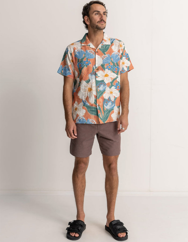 RHYTHM Lost Orchid Mens Button Up Shirt image number 3