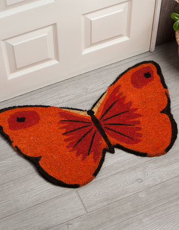 Morning Meadow Butterfly Shaped Doormat