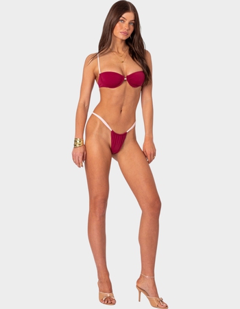 EDIKTED Leanna Contrast Bikini Bottom Alternative Image