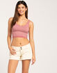 FULL TILT Low Rise Wide Waist Frayed Womens Shorts image number 1