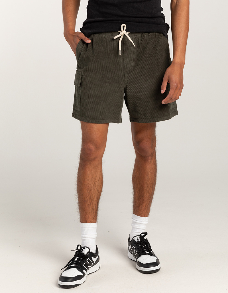 RSQ Mens Cord Cargo Pull On Shorts image number 2