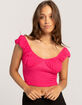 RSQ Womens Texture Top image number 1