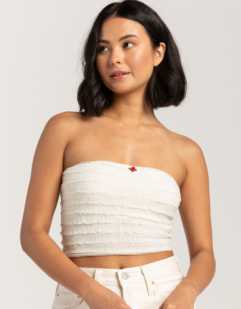 WEST OF MELROSE Ruffle Womens Tube Top image number 1
