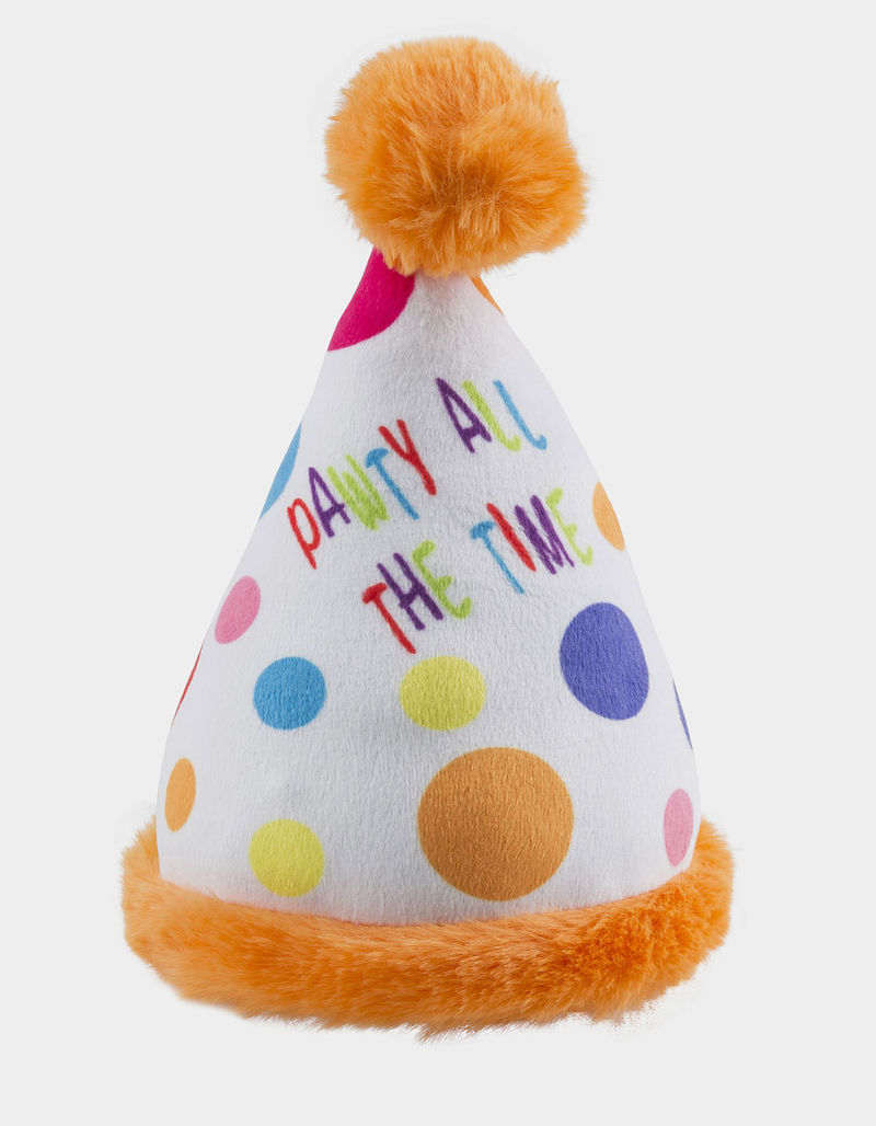 HAUTE DIGGITY DOG Happy Birthday Pawty Hat Dog Toy image number 0