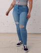 RSQ Curvy Womens Light Wash High Rise Skinny Jeans image number 2