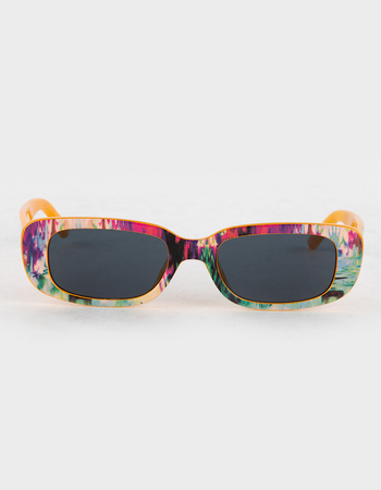 RSQ Printed Rectangle Sunglasses