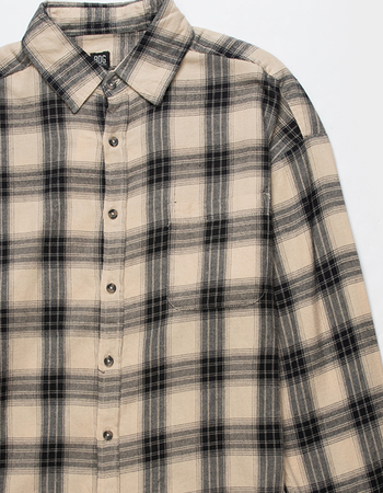 BDG Urban Outfitters Skate Mono Check Mens Long Sleeve Button Up Shirt