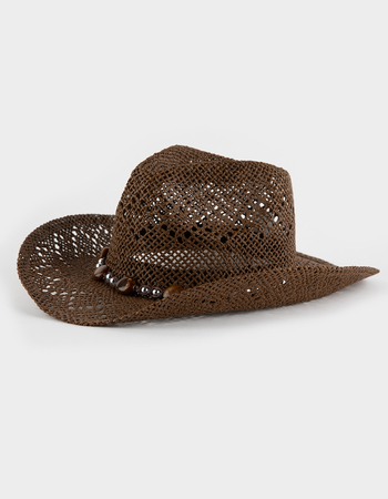 Bead Straw Womens Cowboy Hat