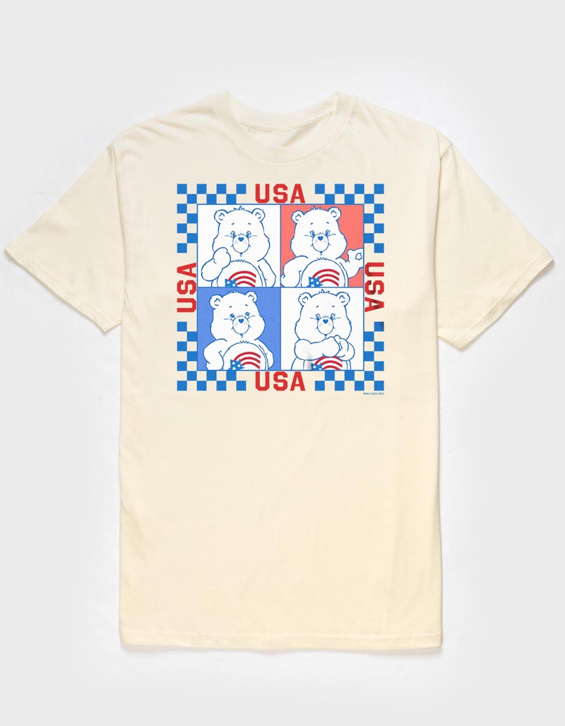 CARE BEARS USA Checkered Colorblock Unisex Tee image number 0