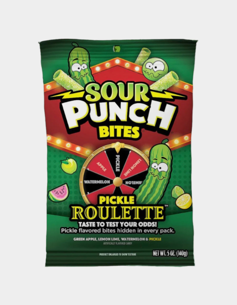 SOUR PUNCH Bites Pickle Roulette Sour Candy image number 0