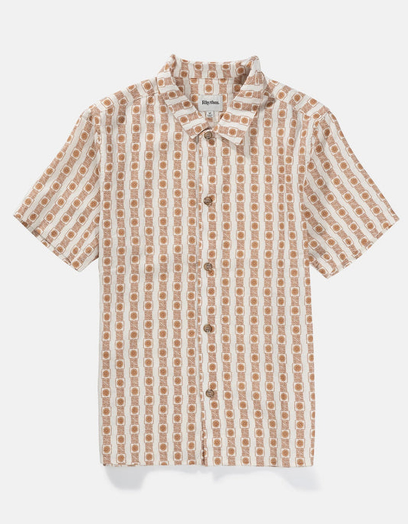 RHYTHM Tile Stripe Mens Button Up Shirt image number 0