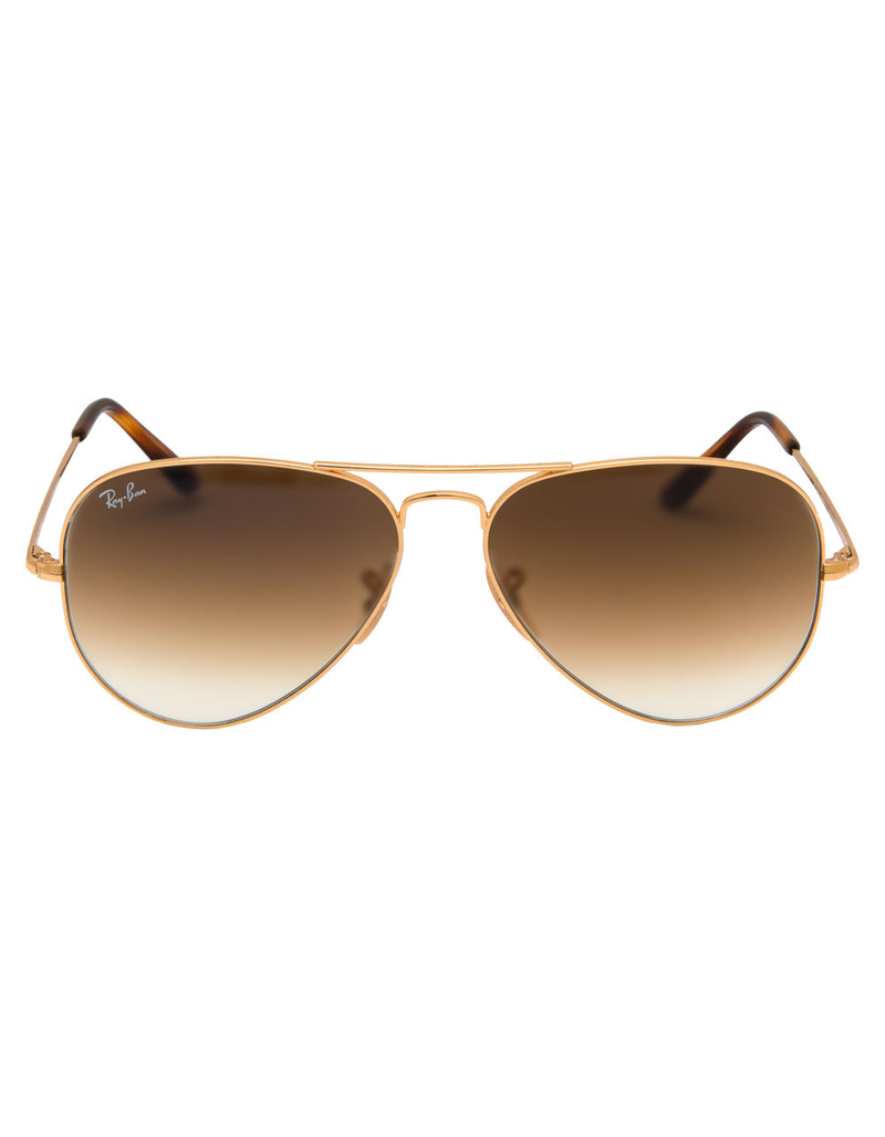 RAY-BAN RB3689 Aviator Gold & Light Brown Gradient Sunglasses image number 1