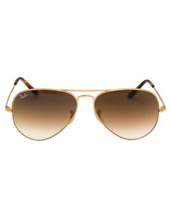 RAY-BAN RB3689 Aviator Gold & Light Brown Gradient Sunglasses