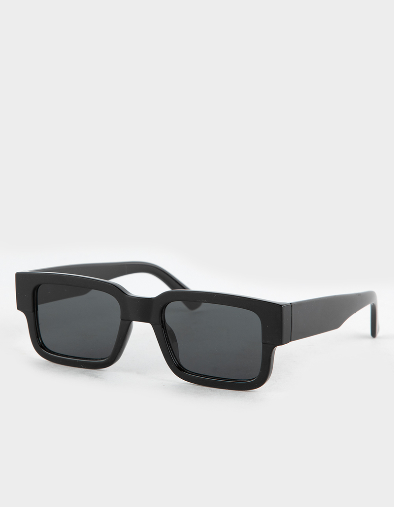 RSQ Thick Bordered Rectangle Sunglasses image number 0
