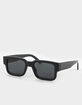 RSQ Thick Bordered Rectangle Sunglasses image number 1