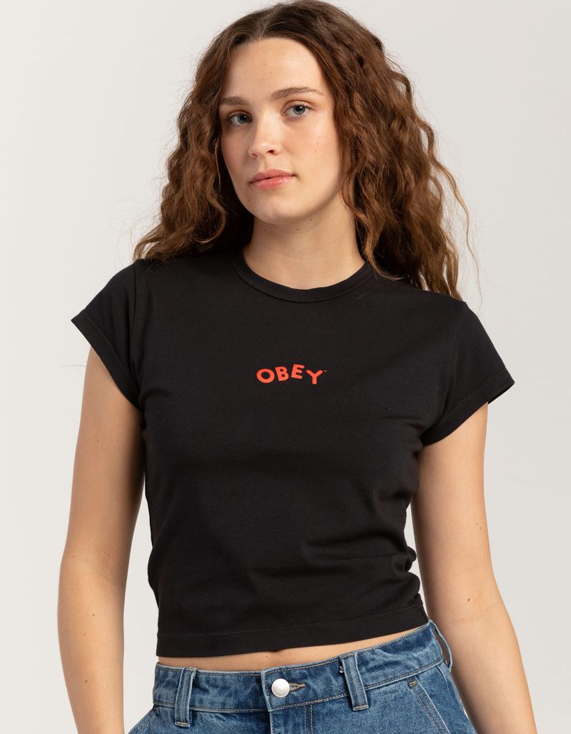 OBEY Giddy Up Womens Baby Tee image number 0