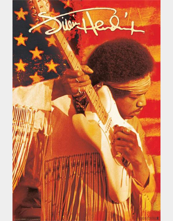 Jimi Hendrix Flag Poster