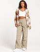 RSQ Womens Low Rise Parachute Cargo Pants image number 7