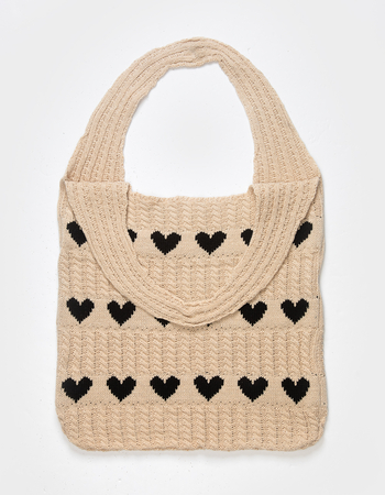 Heart Knit Tote Bag Alternative Image