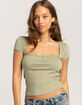 BDG Urban Outfitters Olivia Picot Square Neck Womens Top image number 1