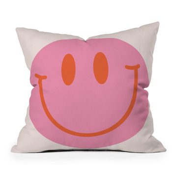 DENY DESIGNS Tara Elisa Design Smiley 16" x 16" Pillow