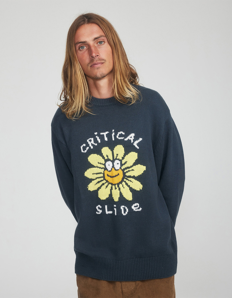 THE CRITICAL SLIDE SOCIETY Smile Mens Crewneck Knit Sweater image number 2