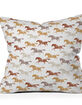 DENY DESIGNS Little Arrow Design Co Wild Horses Orange 16"x16" Pillow image number 1