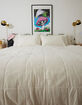 Washed Quilted Queen Duvet Set image number 1