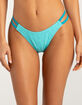 DAMSEL Textured Double Strap High Leg Bikini Bottoms image number 2