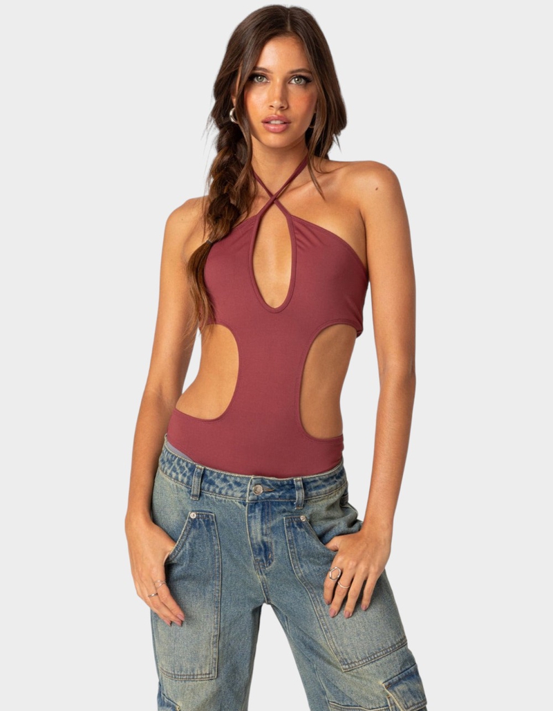 EDIKTED Unity Cut Out Bodysuit image number 0