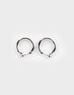 DO EVERYTHING IN LOVE White Gold Dipped Pin Catch Hoop Earrings image number 2