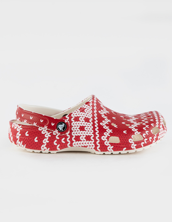 CROCS Classic Holiday Sweater Womens Clogs