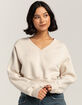 NIKE Sportswear Phoenix Fleece Womens Cropped V-Neck Sweatshirt image number 1