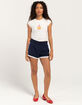 RSQ Womens Mid Rise Piped Bow Shorts image number 1