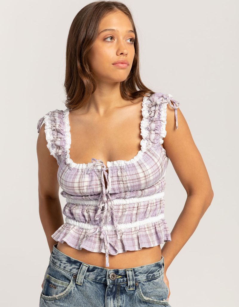 BDG Urban Outfitters Check Tie Front Womens Cami image number 0
