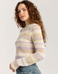 FULL TILT Open Weave Color Block Womens Sweater image number 3