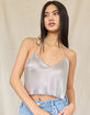 WEST OF MELROSE Chain Mail Womens Halter Top image number 1