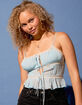 RSQ Womens Lace Chiffon Tie Cami image number 1