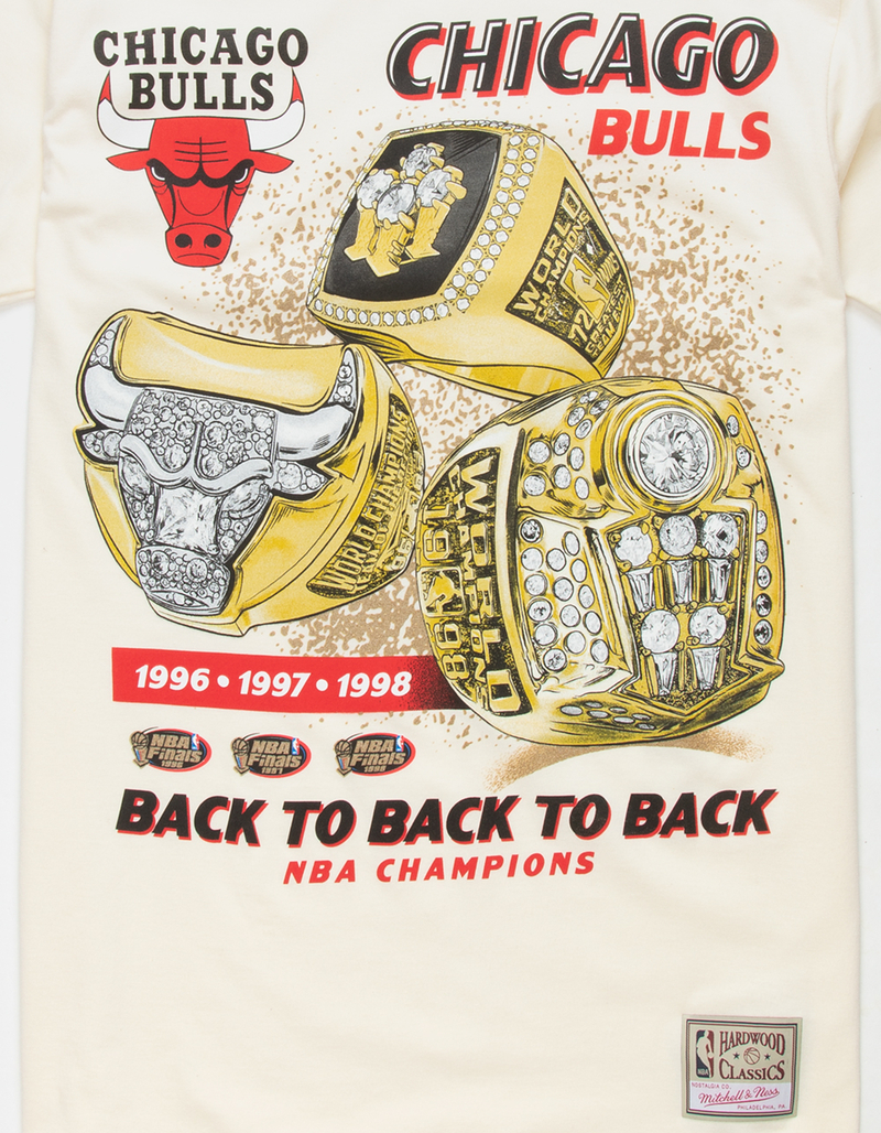 MITCHELL & NESS Chicago Bulls Back to Back to Back Champions Mens Tee image number 1