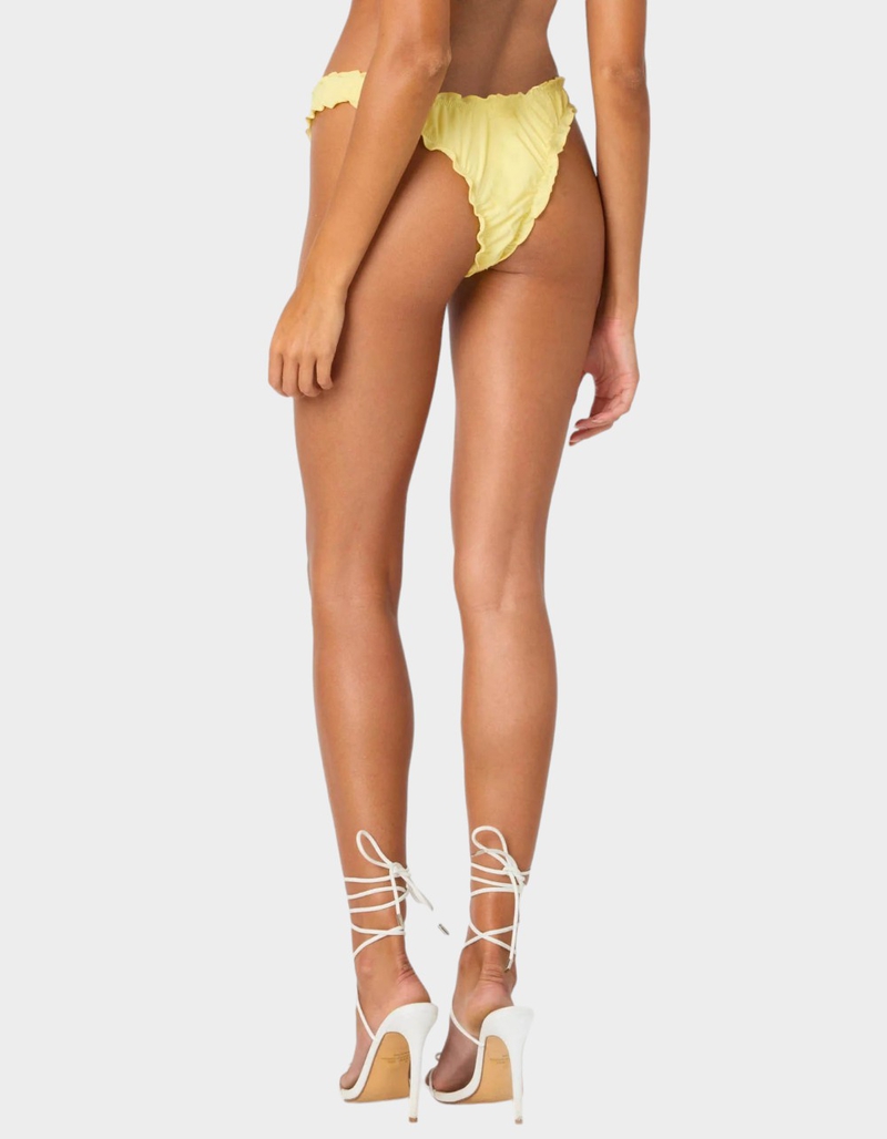 EDIKTED Golden Ruffle Edge Bikini Bottom image number 4